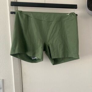 Gymshark Green Athletic Shorts with Seamless Waistband